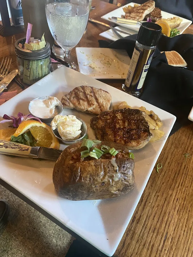 Pork Chops and Baked Potato